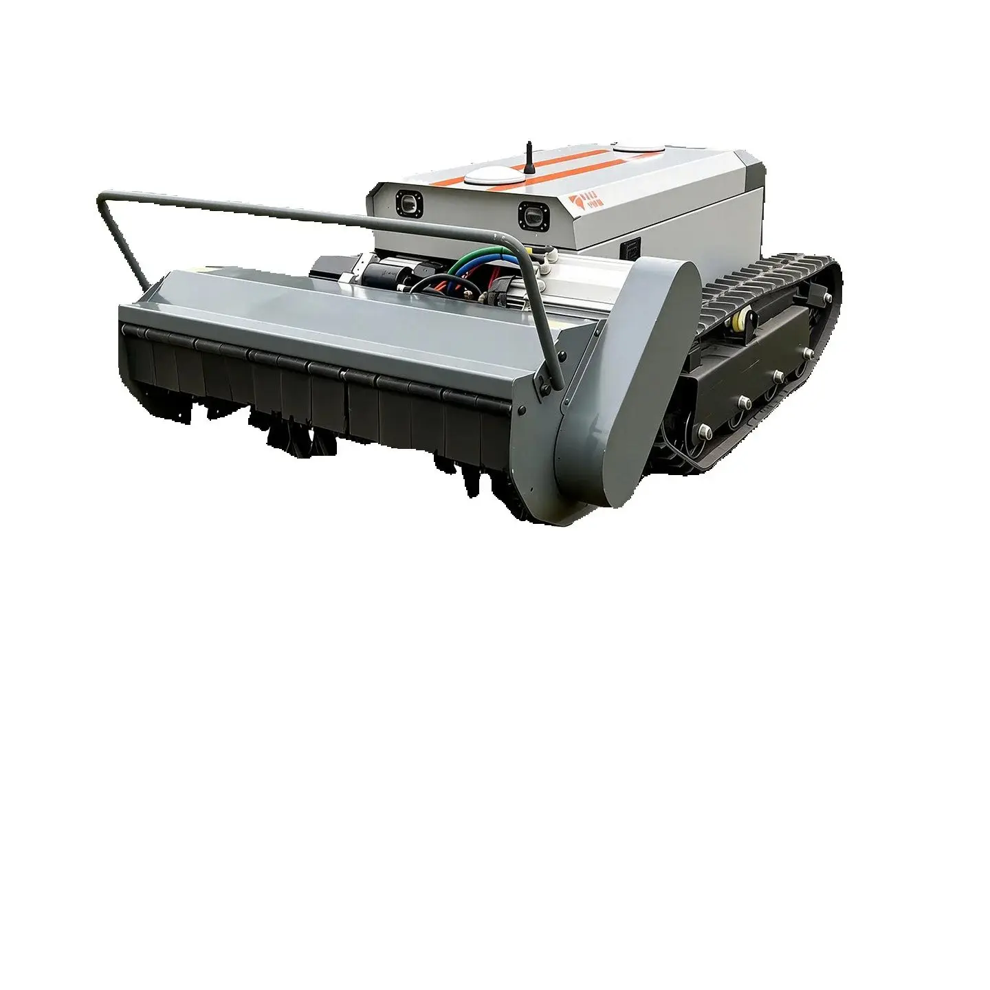customized swing blade lawnmower, full track all terrain automatic weeding machine, orchard photovoltaic base dam grass crusher