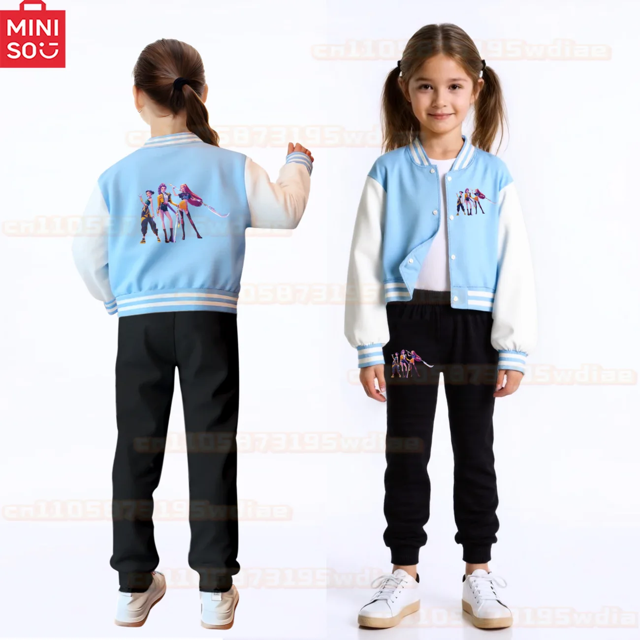 

Movie K-Pop Demon Hunters Baseball Uniform Kids Boys Girls Long Sleeve Sportswear School Halloween Mira Rumi Zoey Child Clothes