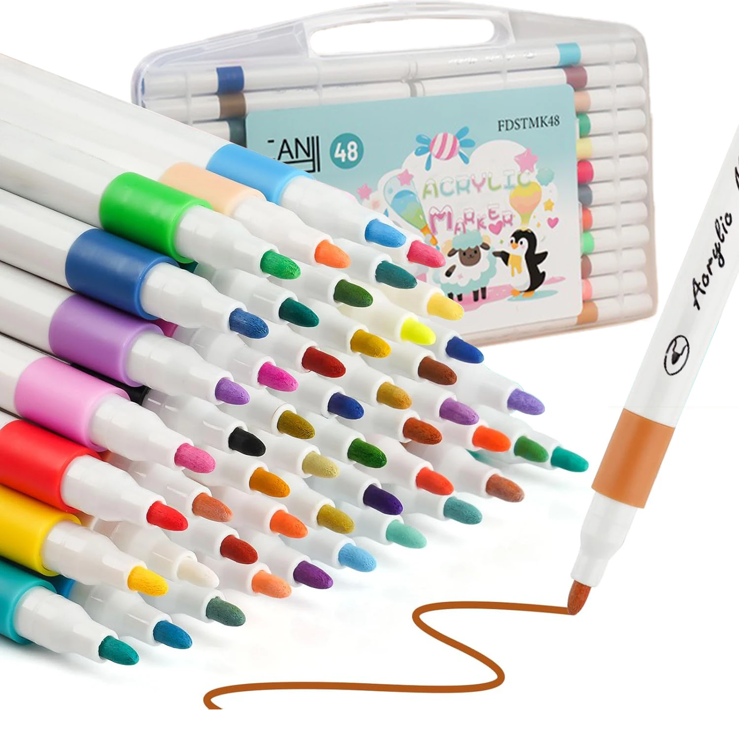 

12-80 Color Acrylic Paint Pens Art Markers Pen Graffiti Markers Set Christmas Gift DIY Painting for Kid Adult Coloring Painting