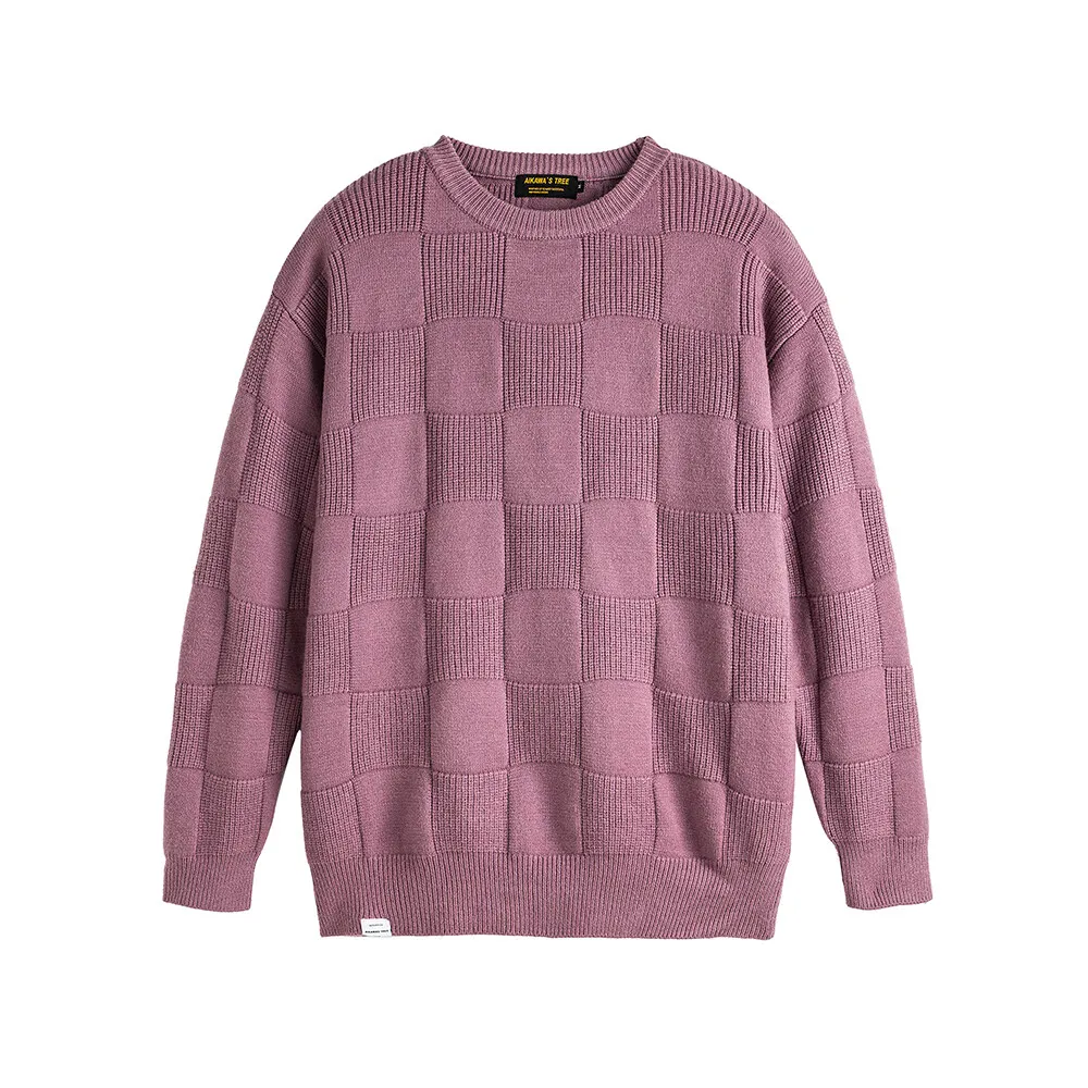 Winter Korean men's crewneck sweater men's loose knit