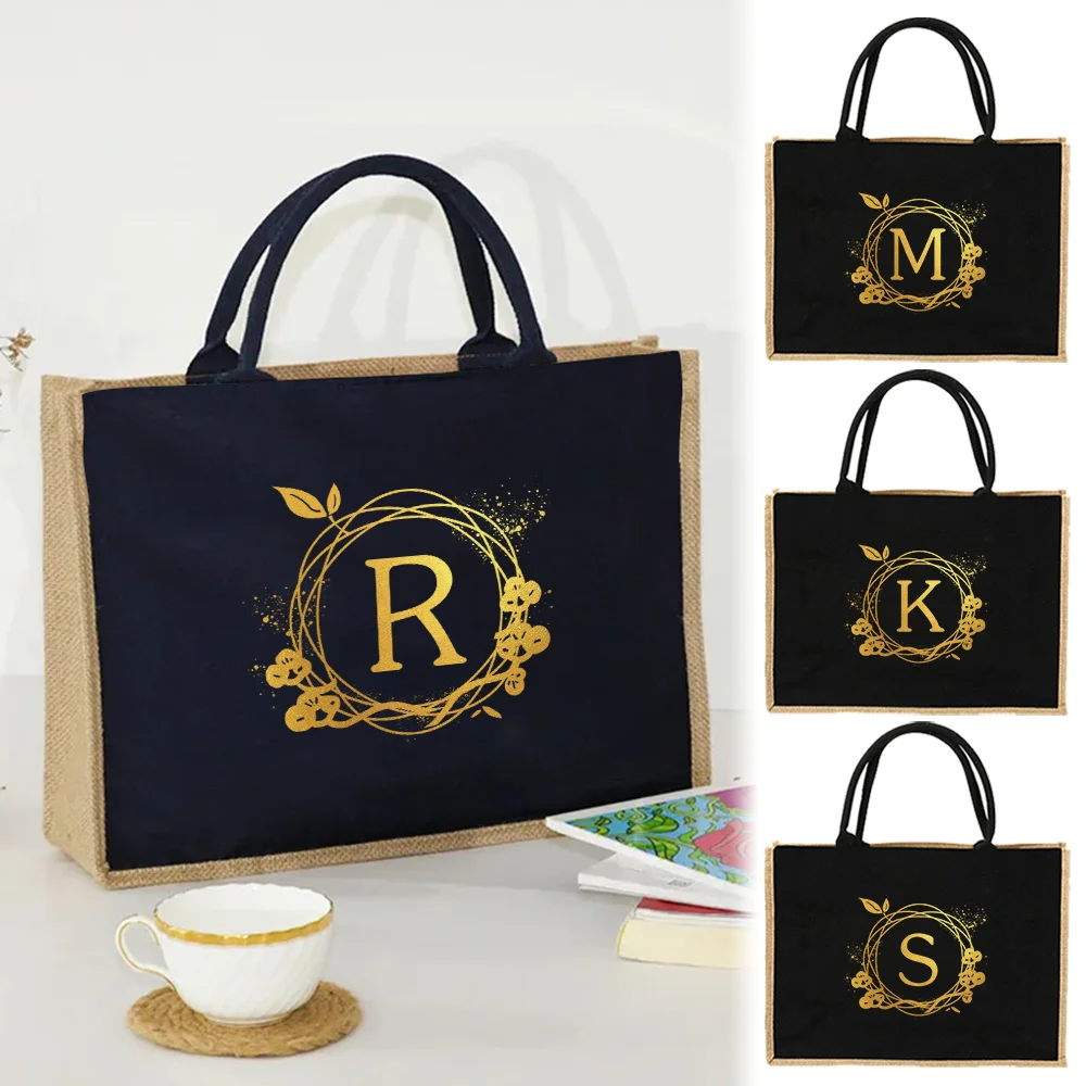 Women's Tote Bags Multifunctional Wreath Letter Storage Pack Travel Storage Bag Large Capacity Shopping Handbag Shoulder Bag