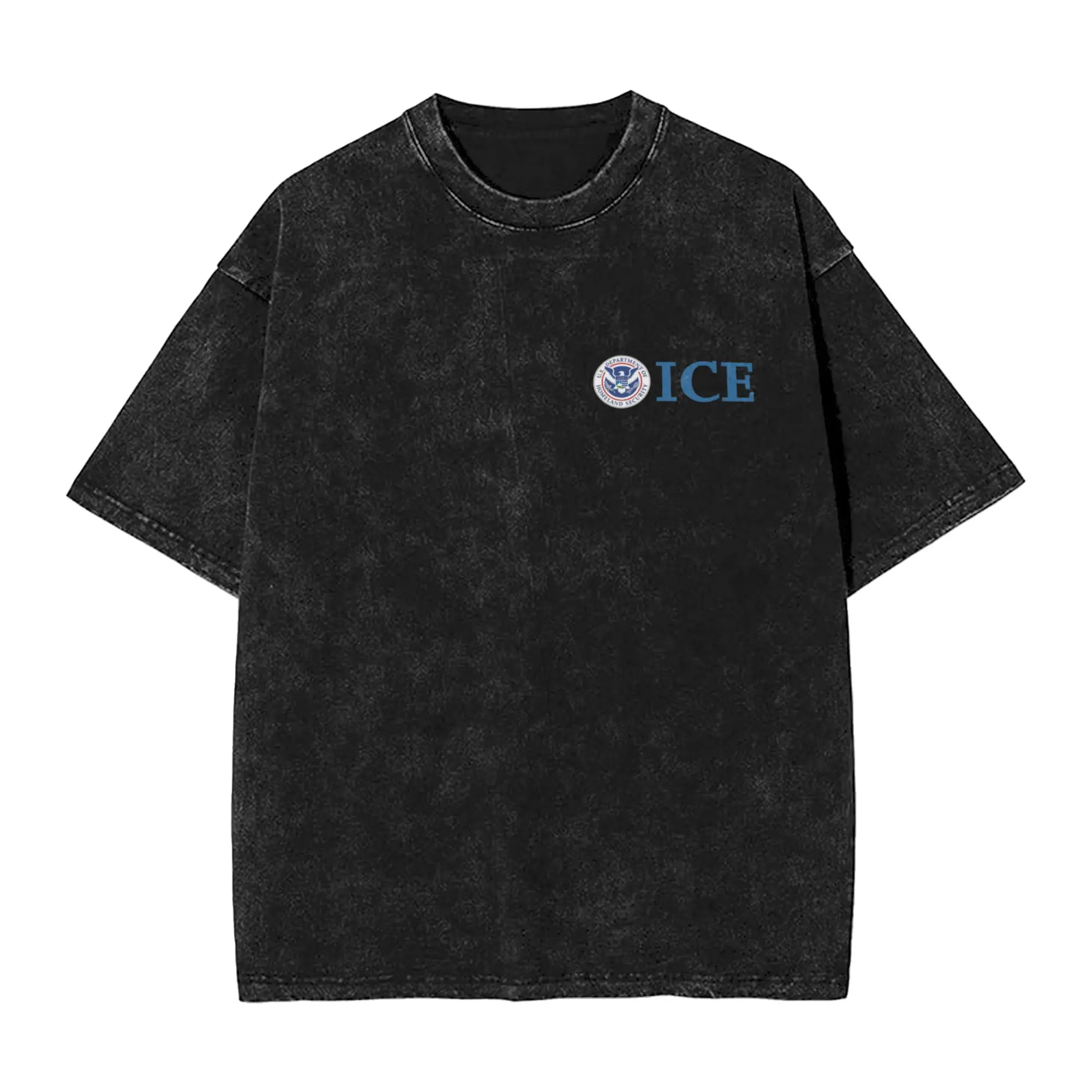 United States ICE T-Shirts Men  Awesome Cotton Tees Round Collar Short Sleeve T Shirt Printed Tops