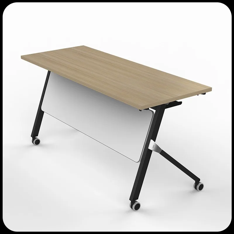 Multifunctional combination flip aluminum alloy folding training table, splicing round long conference table