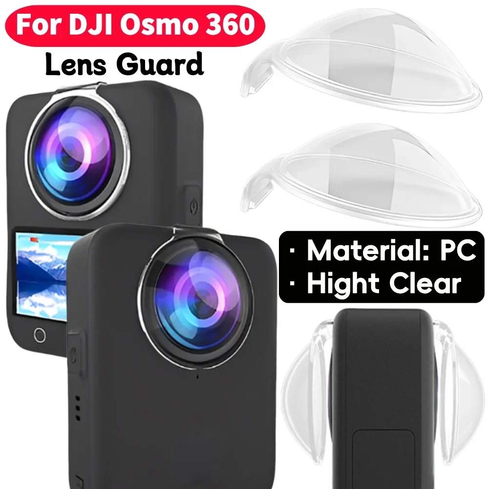 2Pcs Lens Guards For DJI Osmo 360 Panoramic Anti-Scratch Camera Lens Protector Cover Hight Clear PC Material Camera Accessories