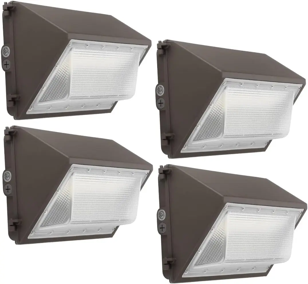 60W LED Wall Pack with Photocell, 7800lm 5000K Daylight 100-277V, Waterproof Dusk-to-Dawn Outdoor Lighting Fixture