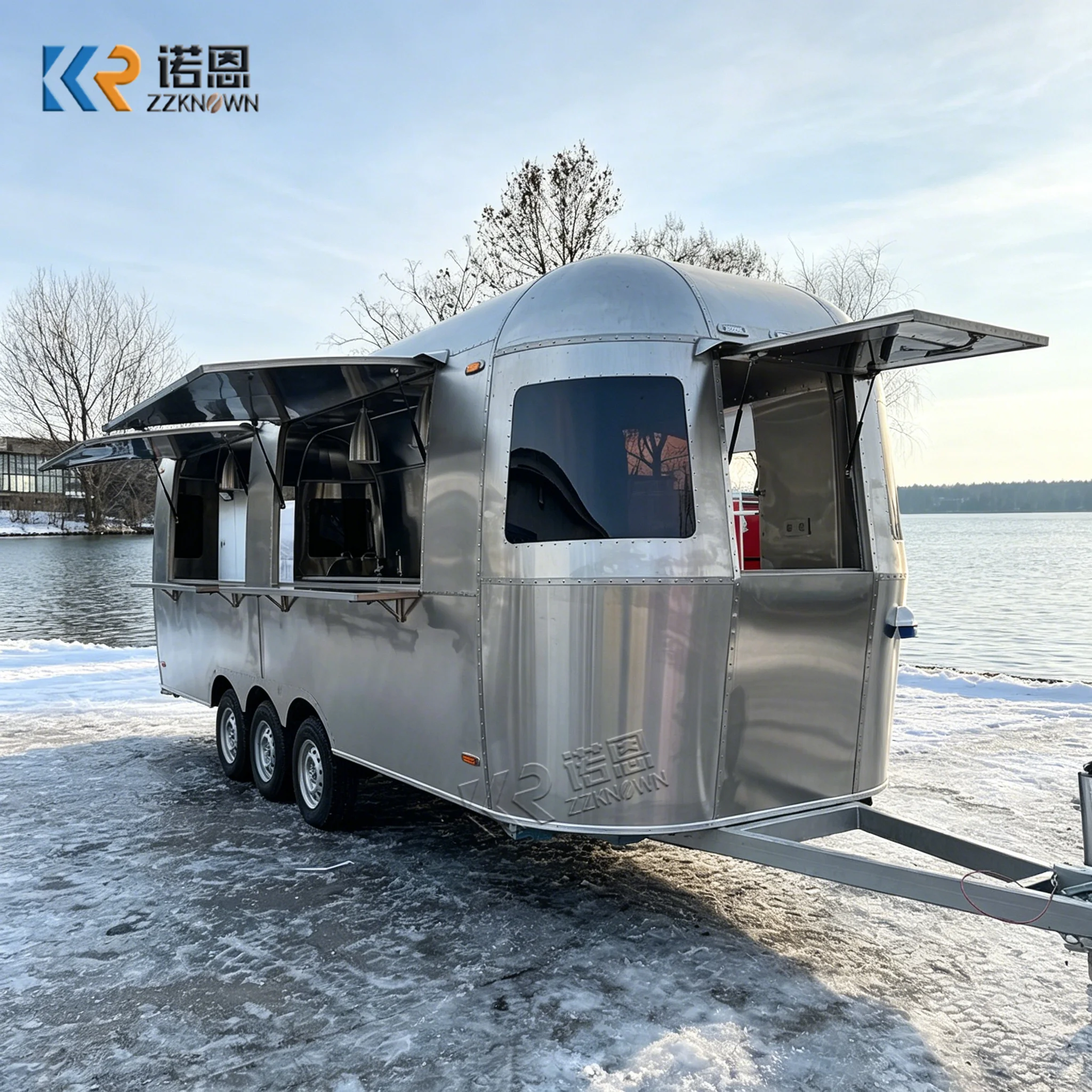 Fully Equipped Concession Fast Food Truck Mobile Food Trailer Customized Ice Cream Truck With Professional Kitchen Setup