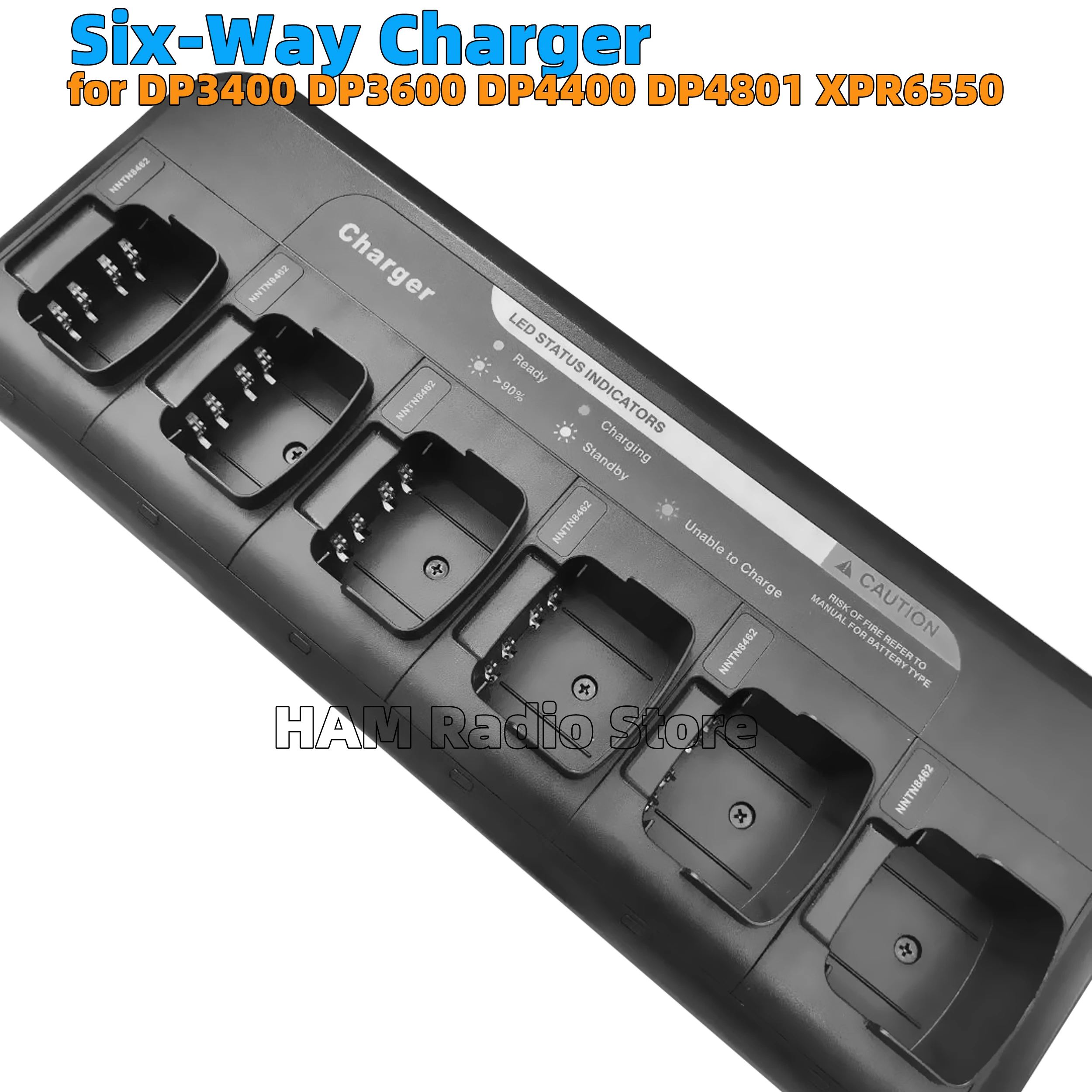 

Шестиходовое зарядное устройство, 6-карманное многофункциональное зарядное устройство для Motorola DP4801e DP4800 DP4601 DP4400 DP3601 DP3400 DP2600 DP2400e DP4401 DP4600