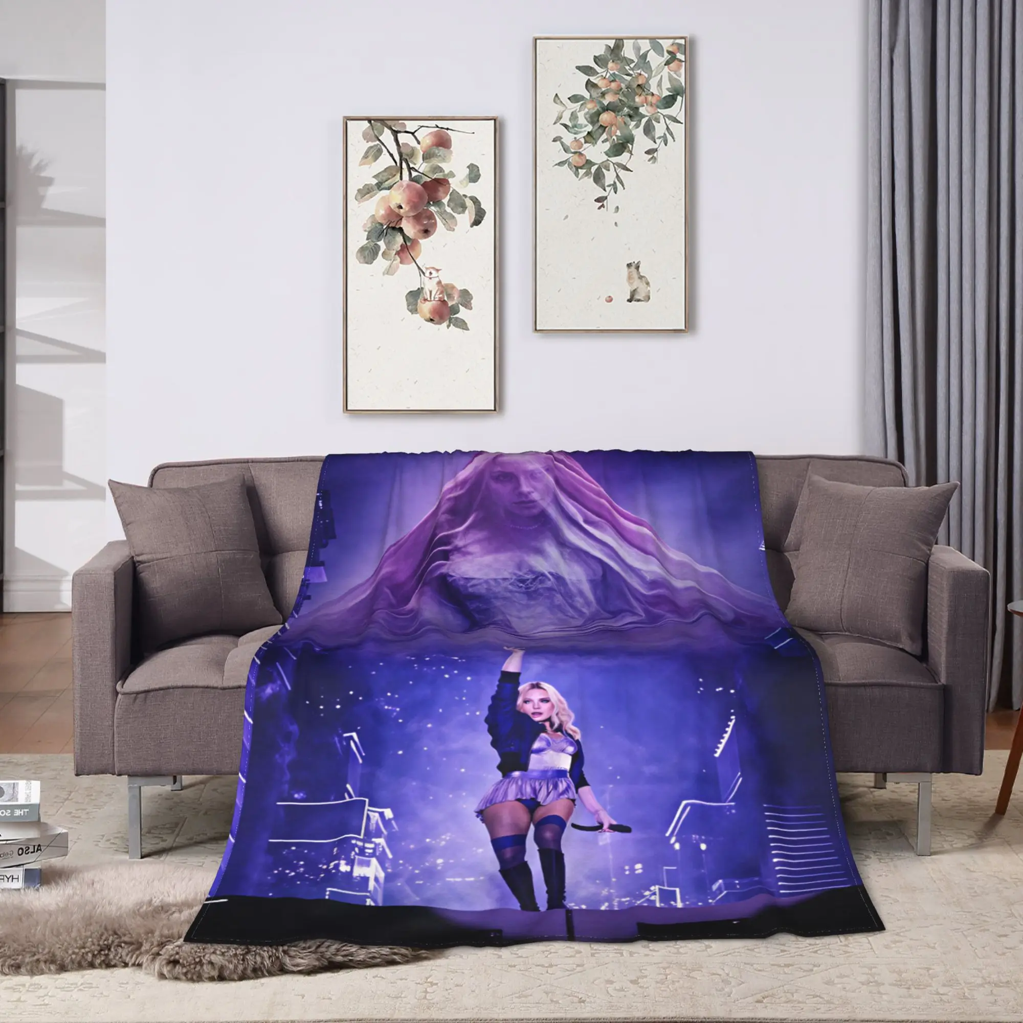 M-Madonnas Confessions II Album Flannel Blanket Winter  Soft Bedding Throws for Students Outdoor Bedspread Sofa Bed Cover