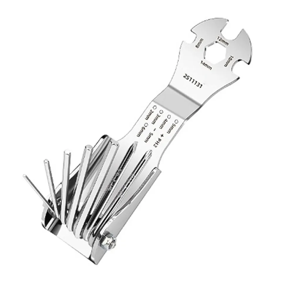 High Torque Wrench Compact Hex Multi-tool AS SHOWN Tools Compact And Portable Space-saving Foldable Design High Carbon Steel