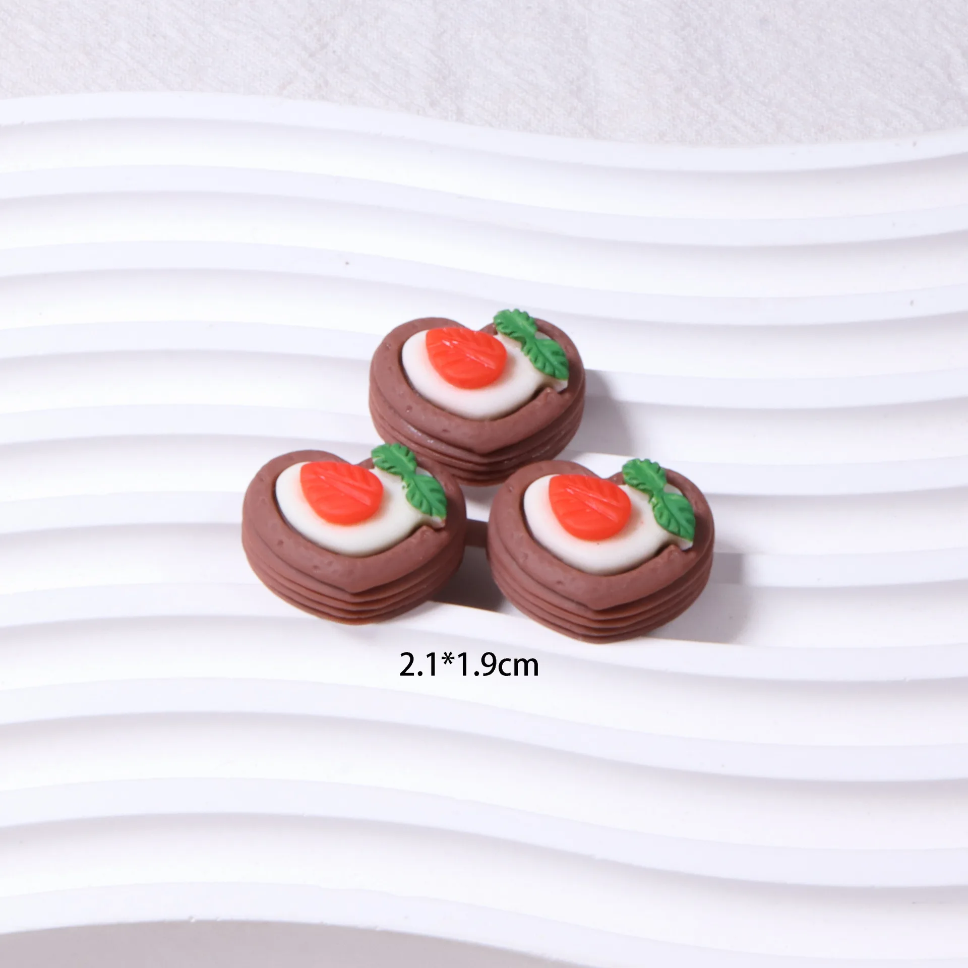 New 10pcs Resin Cake Cabochons for Jewelry Making Accessories Girls Headwear DIY Lovely Fruit Cookies Charms for Scrapbooking