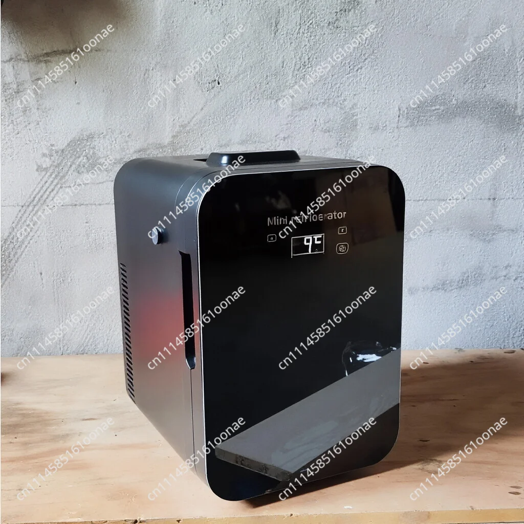 10L mini milk fridge refrigerator with tube hole at 2 sides beside coffee machine
