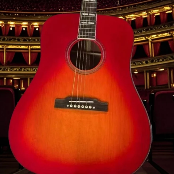 شحن مجاني حار بيع 41 بوصة الملف الشخصي غروب الشمس اللون الطنان سلسلة لامعة خشب الورد الجسم قمة صلب الحلو الصوتية الغيتار #1