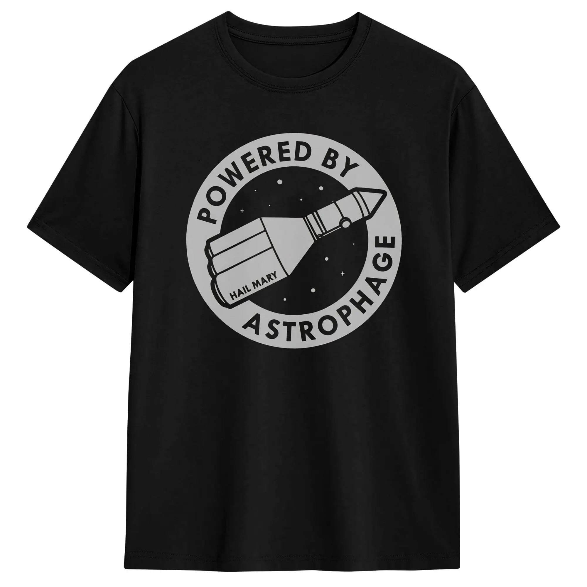 

Men Project Hail Mary Powered T Shirts Pure Cotton Clothes Novelty Short Sleeve Round Neck Tees Unique T-Shirt