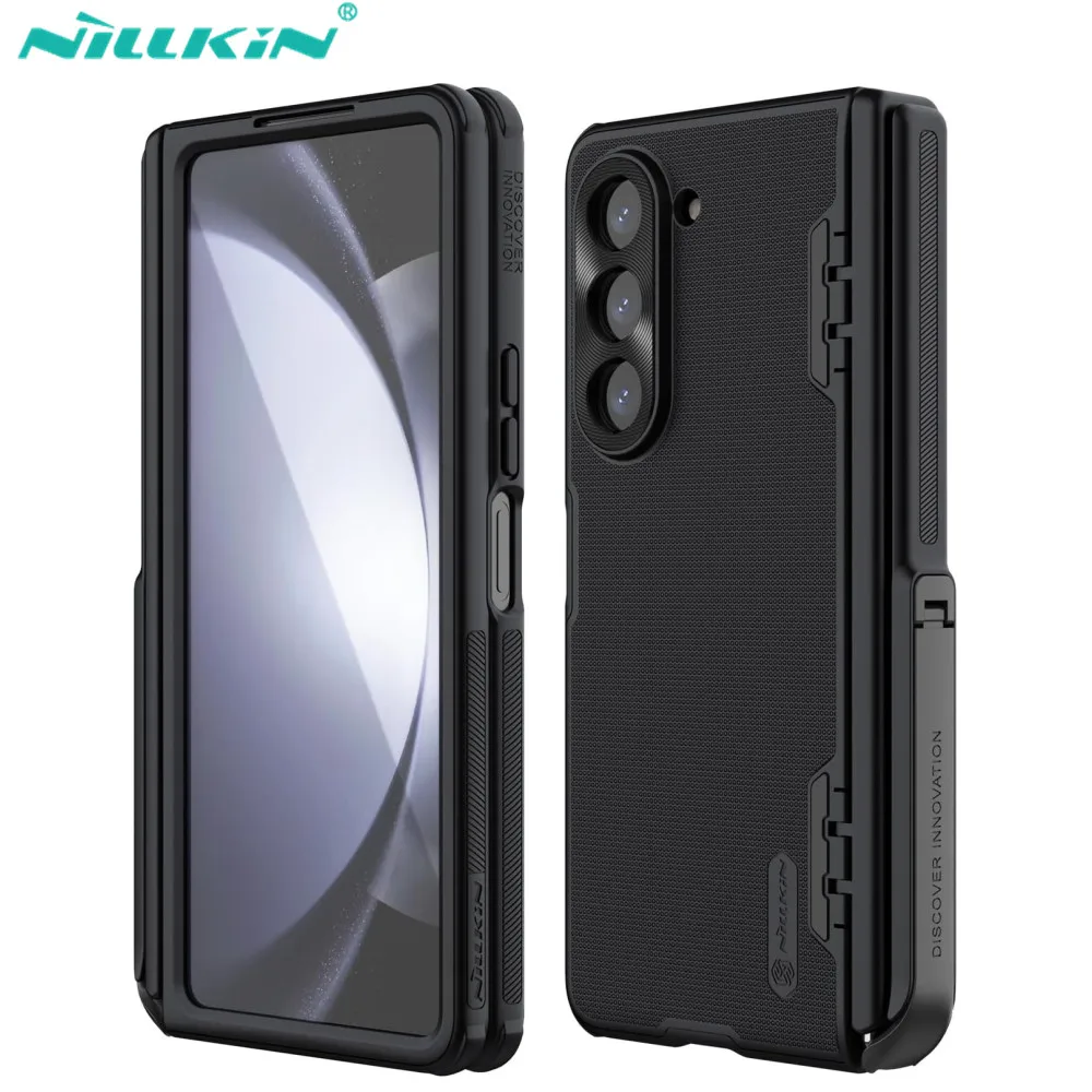 

For Samsung Galaxy Z Fold 5 Case NILLKIN Super Frosted Shield Fold Case With Holder 180° Folding Back Cover For Samsung Z Fold 5