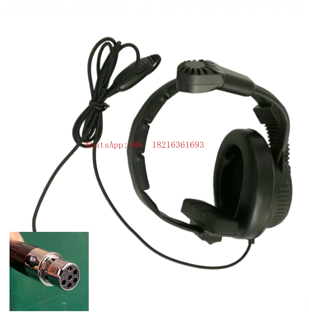 The Director's Walkie Talkie Single Head Headphone Dynamic Microphone Rod Can Rotate 360 Degrees with Five or Four Cores.