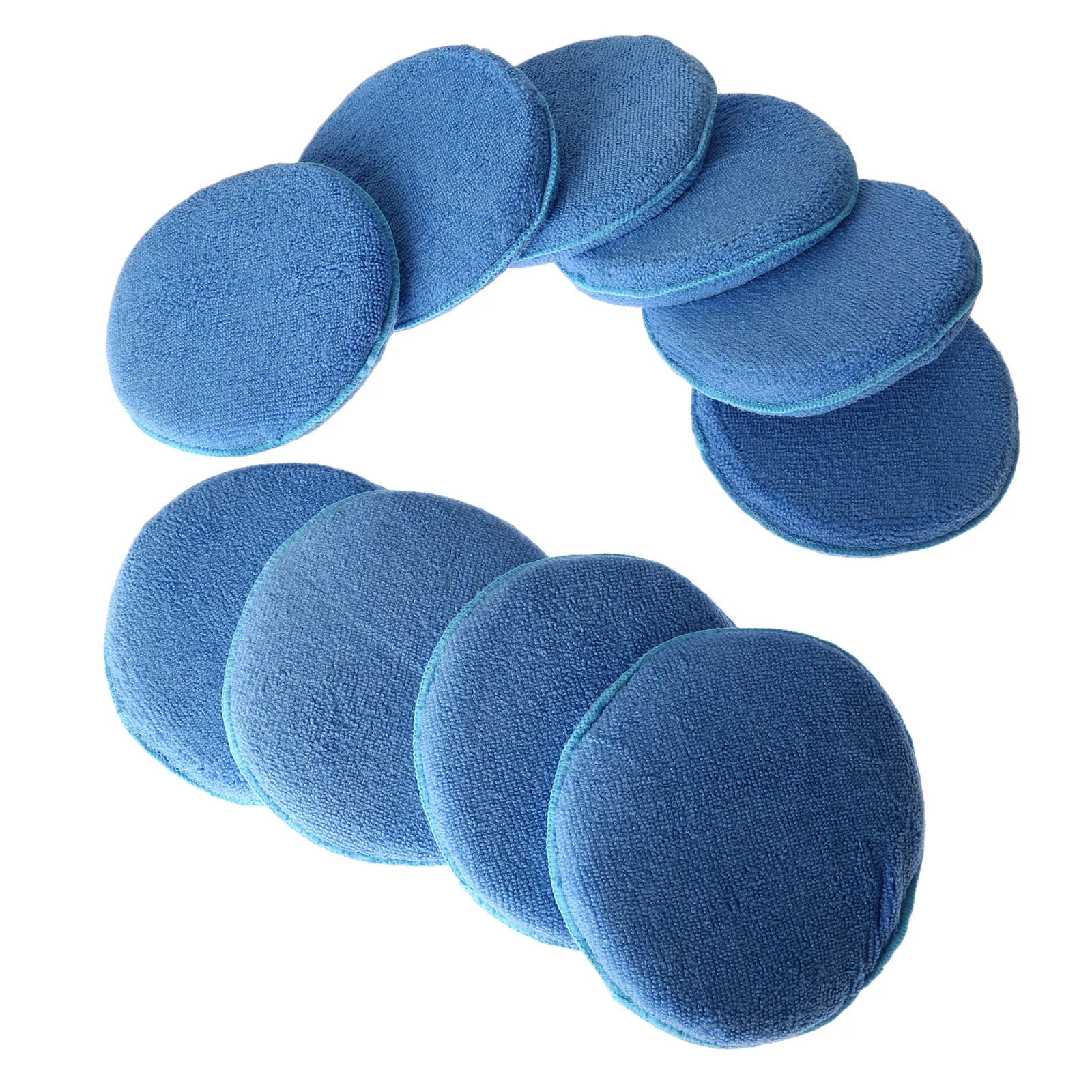 DRELD 10Pcs 6 Inch 150mm Sponge Polishing Pads Microfiber Car Wax Applicator Pad for CarWash  Cleaning Detailing Pads