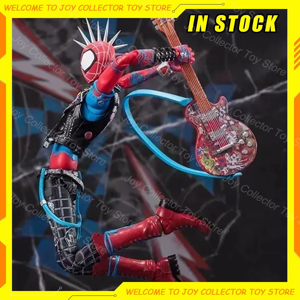 Original Bandai S.H.Figuarts Anime Figure Spider-Punk Action Figures GK Figurine Spider-Man Hobby Across The Universe Model Toys