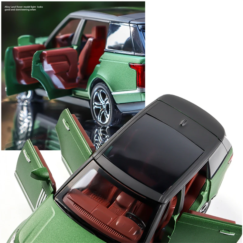 รถแลนด์โรเวอร์แลนด์โรเวอร์1:32ของเล่นโลหะโมเดลรถยนต์รถออฟโรดจำลองของขวัญของสะสม