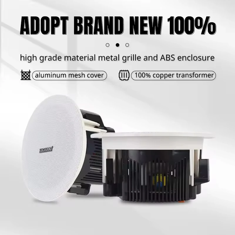 883 Professional Grade 30W 92dB Active Ceiling Speaker for Commercial Venue Background Music Sound System