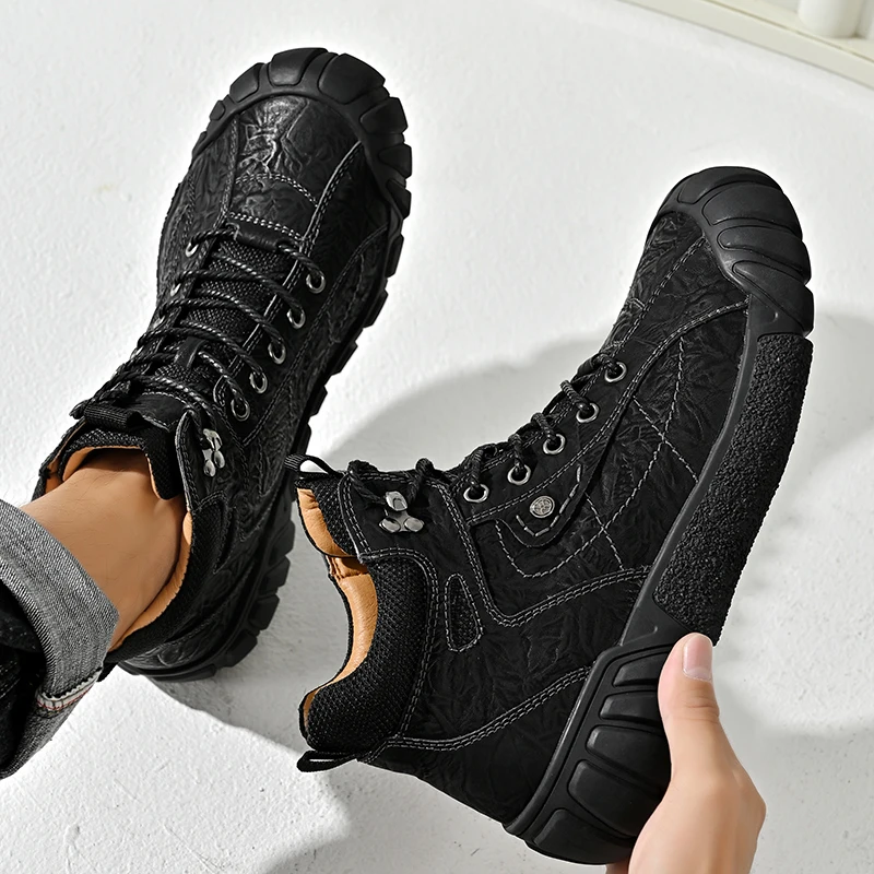 Man cotton Shoes lace up Ankle Booties for Men Platform Short Barrel Sale Non Slip Trendy Designer Original Deals New snow boots