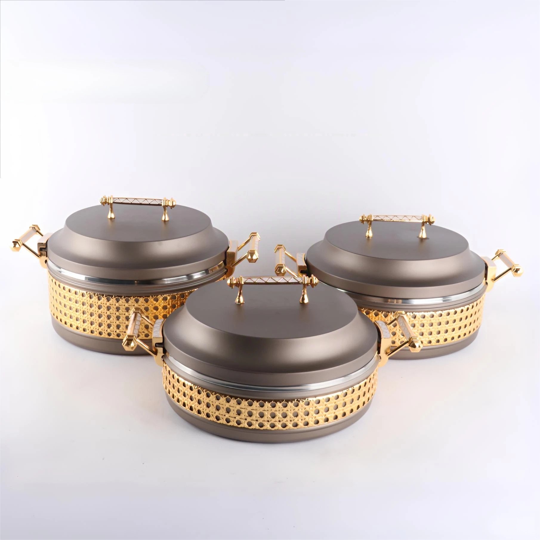 Handmade Arabic Food Fondue Available in Different Sizes and Colors, Steel Casserole Fondue Plate 3.5L/4.5L/5.5L