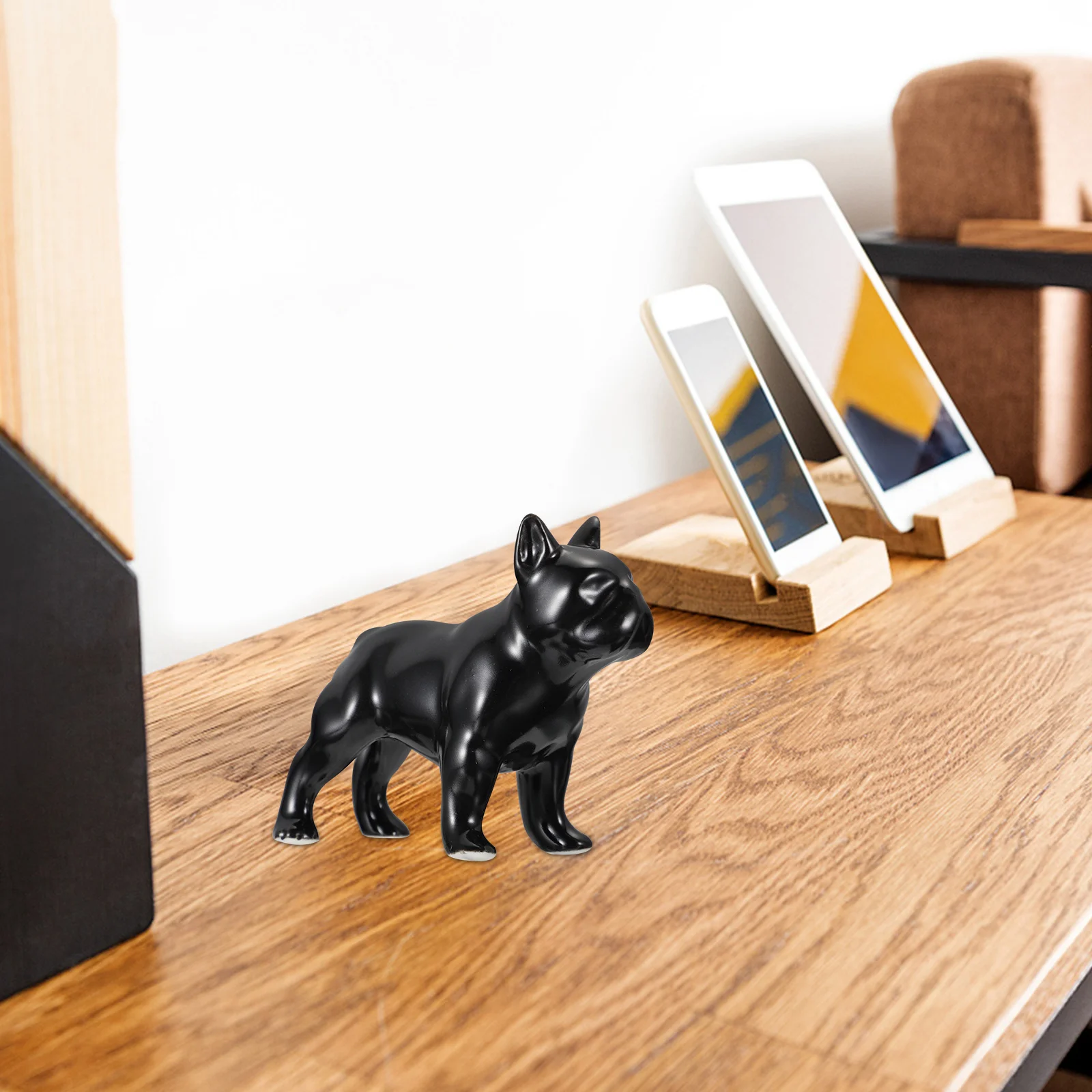 

2Pcs Ceramic Dog Decor Creative Craft Small Size Desktop Ornament Garden Patio Decoration Ceramic Craft Decor Dog Adornment