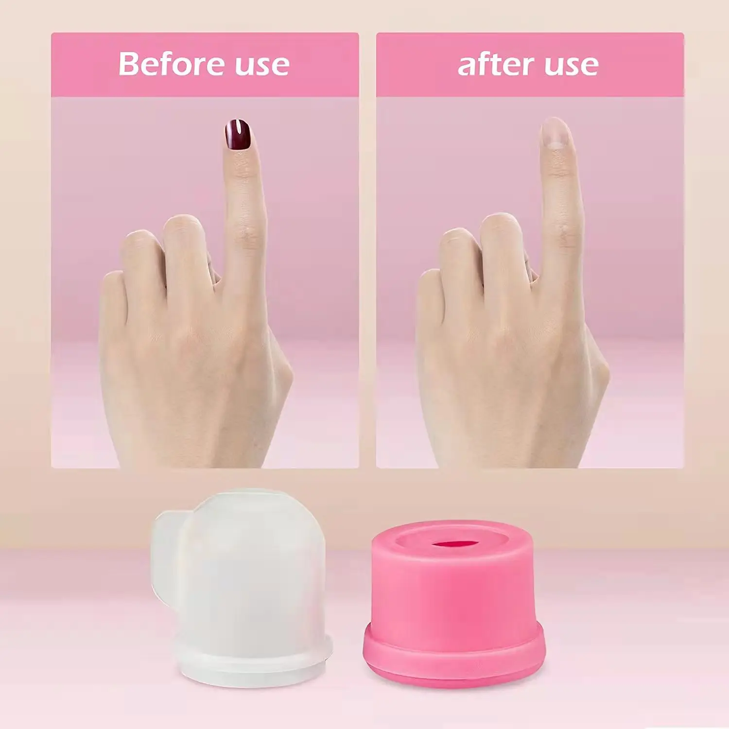 Manicure 10 sacos de silicone removedor de esmalte conjunto, removedor de esmalte de unhas, fototerapia removedor de cola de esmalte conjunto de dedo