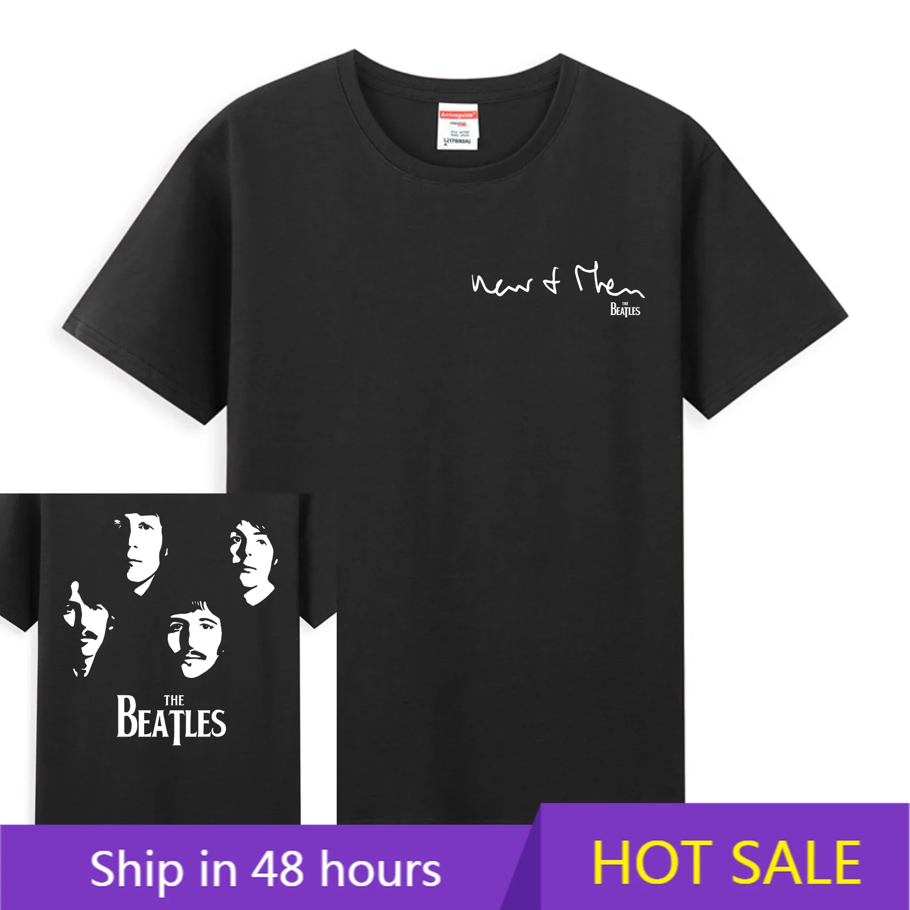 

Casual Graphic T-shirt Round Neck Move Humor Graphic Leisure Guitarist Casual The Beatle Handsome Excellent Musician Tshirt