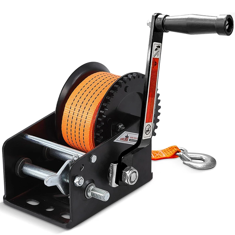 

Лодные лебедки 2500 фунтов для прицепов Лебедка для прицепа с ремешком 8 м Ручная лебедка для тяжелых условий эксплуатации с передаточной трещоткой 4:1/8:1 для прицепа