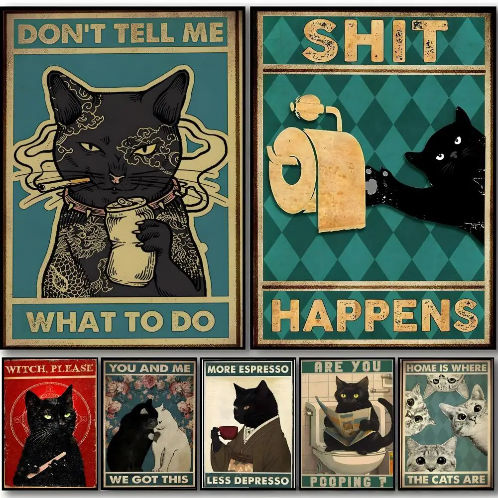 Interesting Cats And Quotes Poster HD art sticky wall waterp