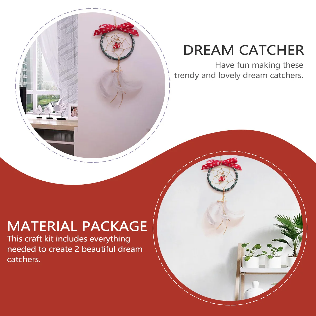 مجموعتان من مجموعة مواد صائد الأحلام الفاخرة يمكنك صنعها بنفسك لديكور المنزل الإبداعي وإكسسوارات الديكور العصرية للتعليق على الحائط