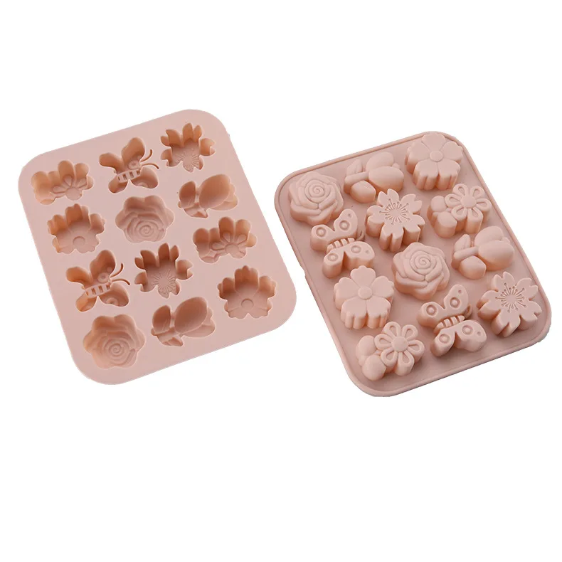 

Yjq 3pcs flower shape household food grade ice cube silicone ice grid sunflower cartoon ice box