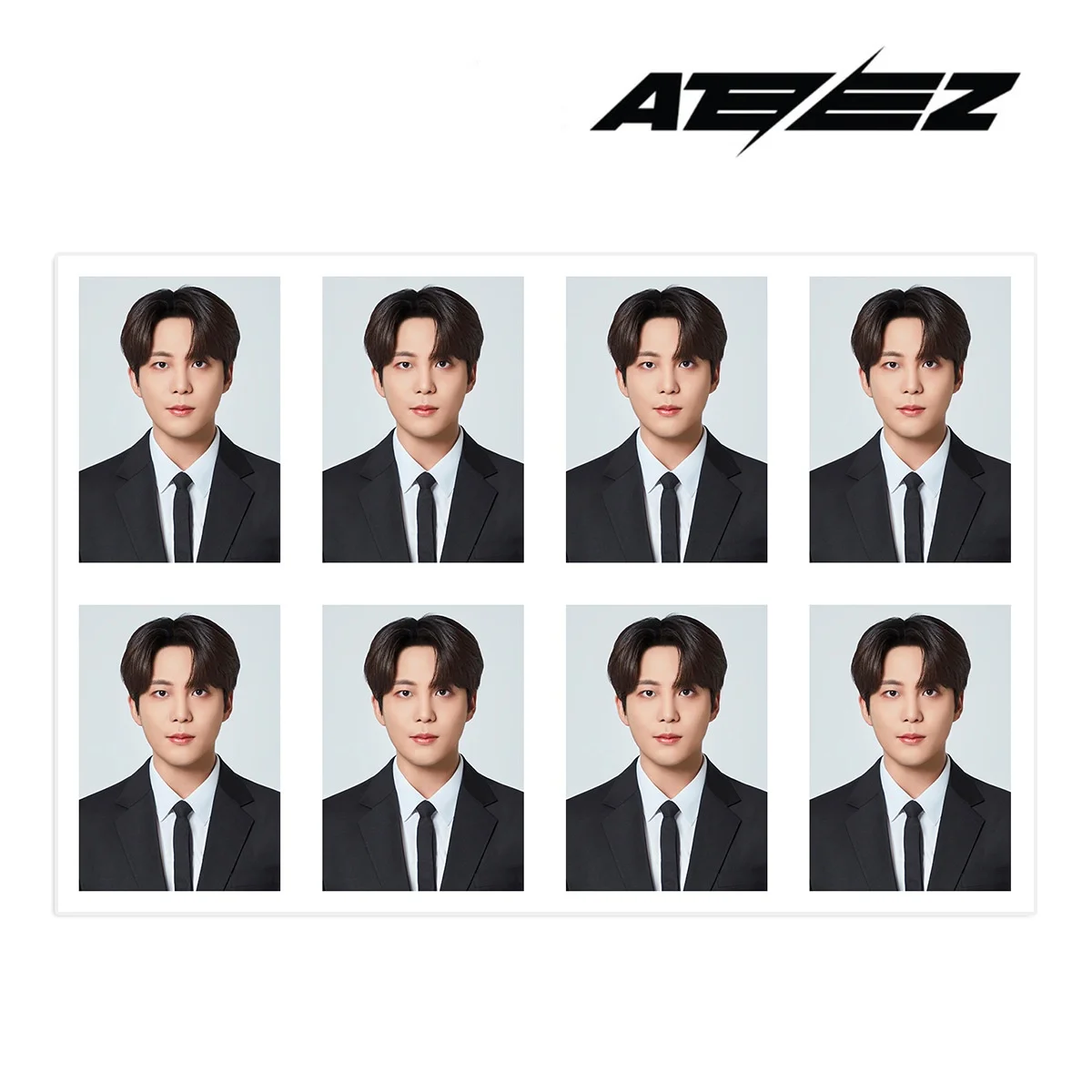 Kpop ATEEZ ID Photo Card One-inch Big Head Card Photo Paper