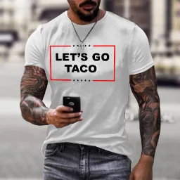 

Men's cotton T-shirt with custom patterns - a summer bestseller featuring 3D printing. Round-neck short-sleeved T-shirt for men.