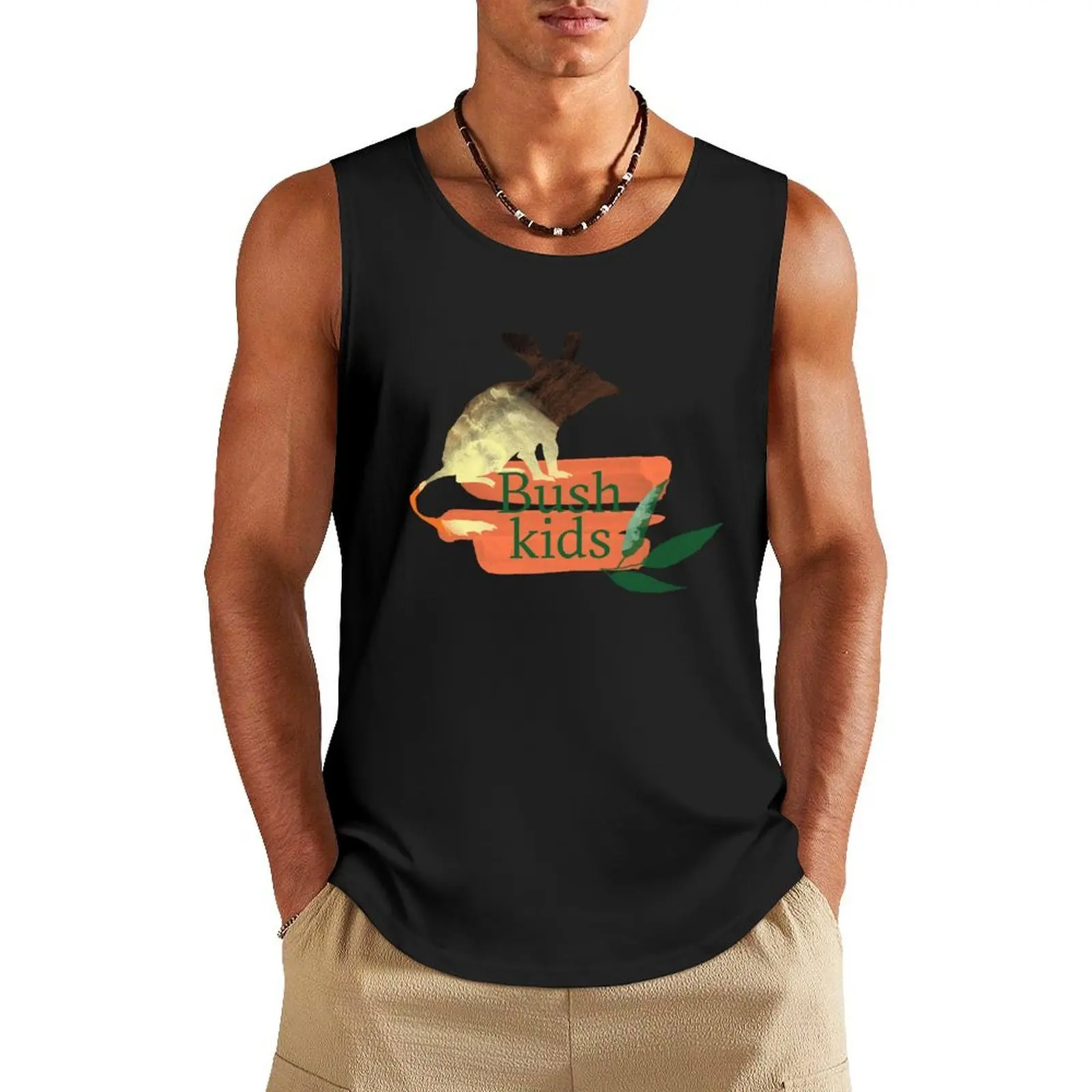 

Bush kids Tank Top Men's sports t-shirt quick-drying t-shirt Gym t-shirt man
