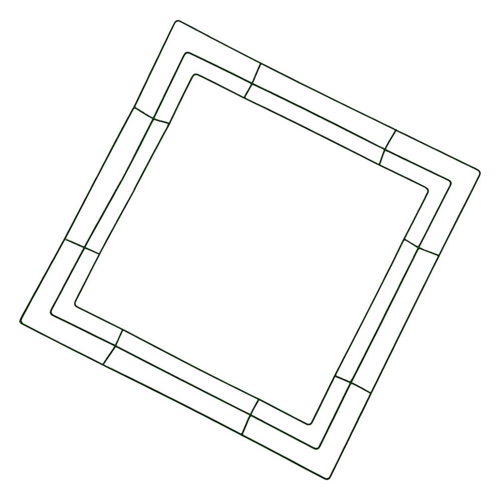 

Square Metal Wire Wreath Frame 35x35cm Sturdy Iron Base for DIY Crafts Outdoor Front Door Floral Decoration Macrame Wreath