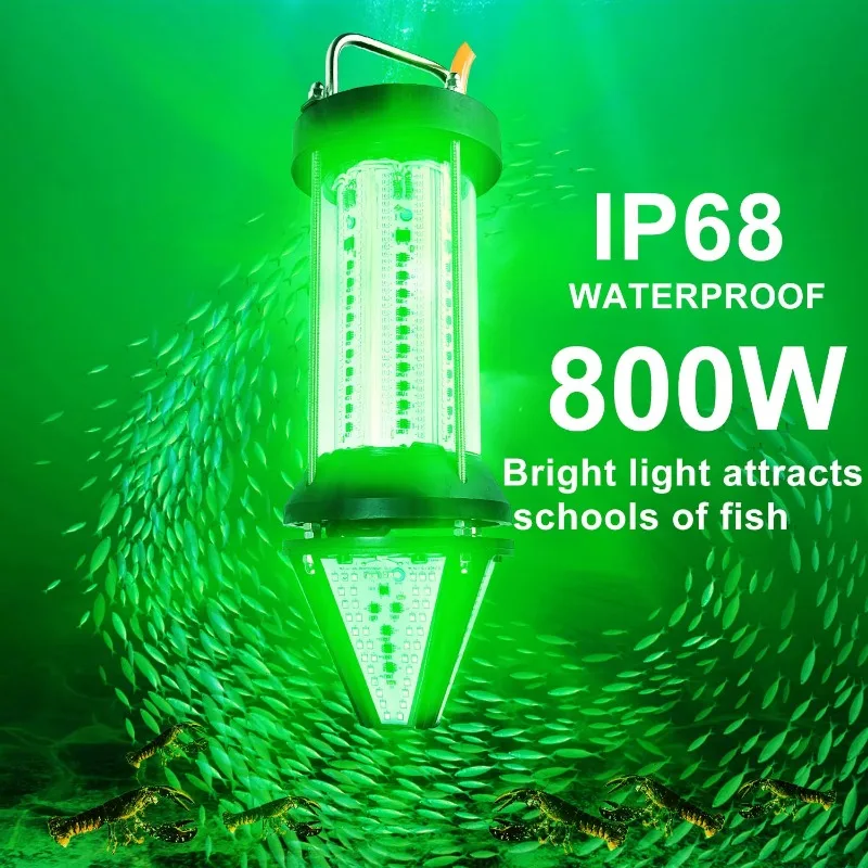 Glow Downward Led Unterwasser Lichter 800W Lachs Fisch Landwirtschaft Ausrüstung IP68 Doppel Wasserdichte Led Angeln Licht Tintenfisch