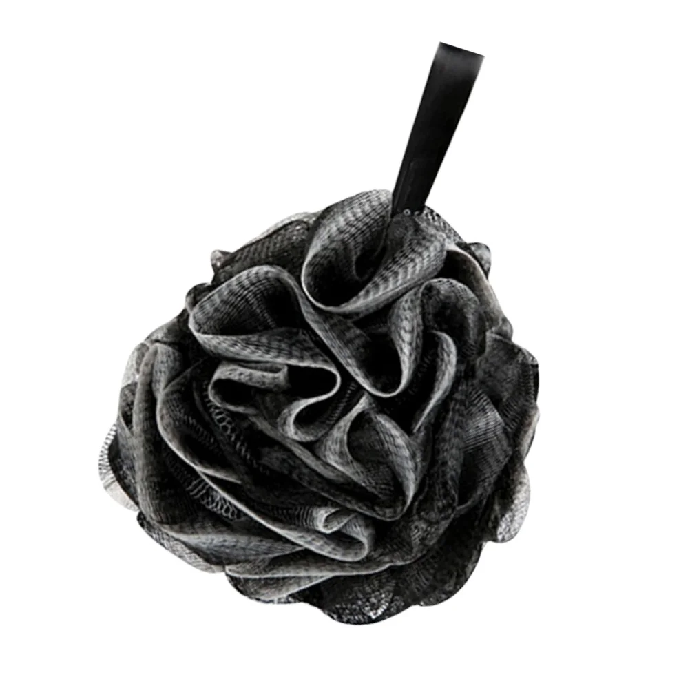 

Bath Mesh Bathroom Accessories Nets Shower Scrubber Soft Exfoliating Cleaning Body Sponge Bathing Accessories Black