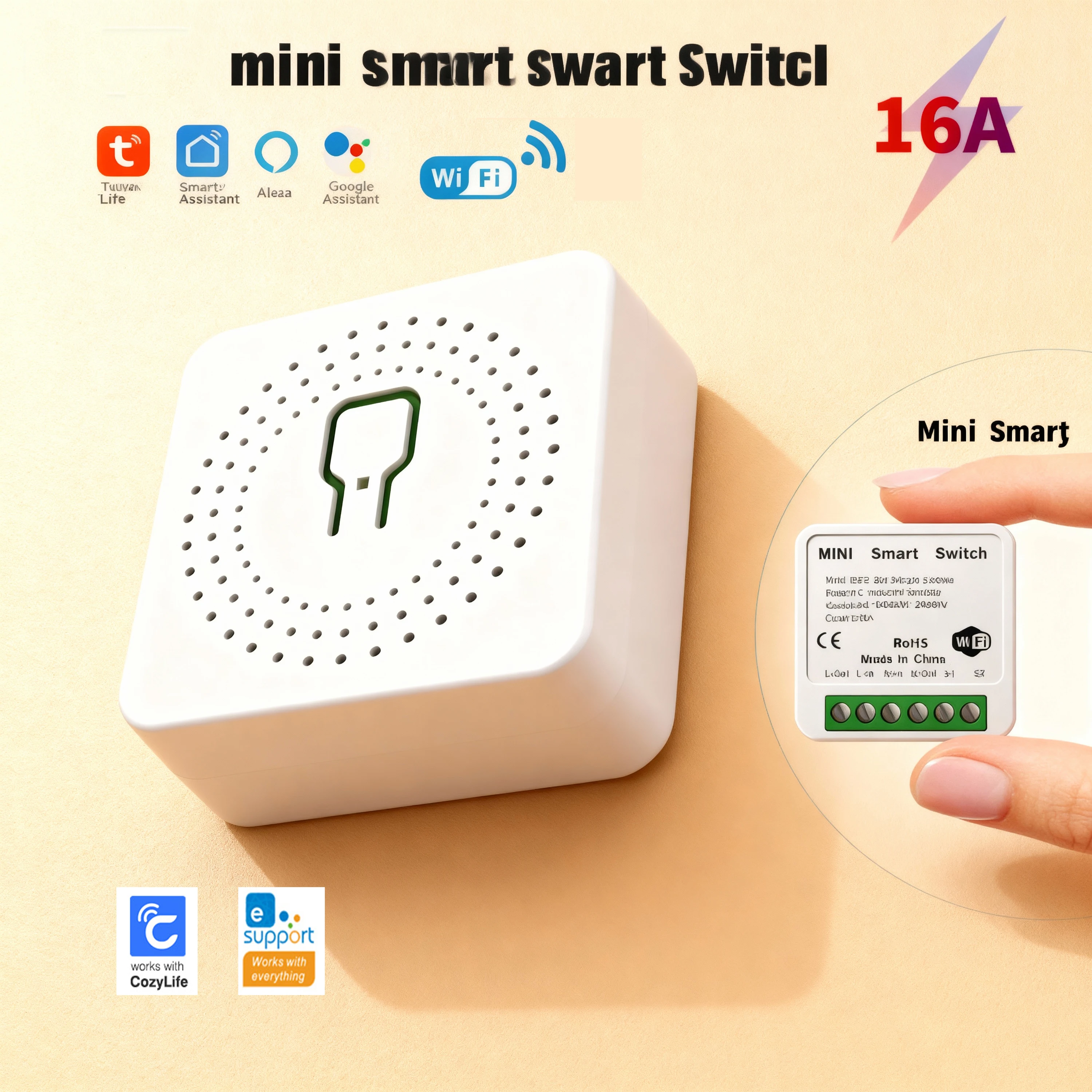 Tuya Smart Switch WiFi on-off device, mobile phone timer, Alexa smart and traditional switch dual control