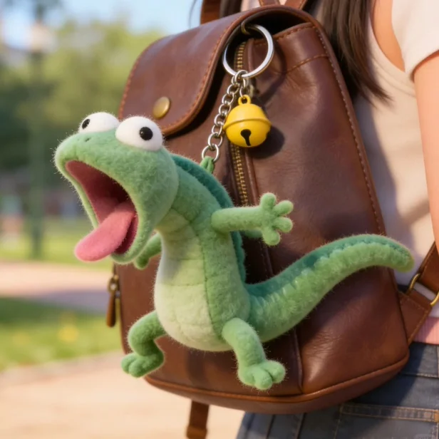 

Cute Green 15cm Squeaky Lizard Plush Toy Cartoon Stuffed Animal Desktop Ornament Soft Home Decoration Gift For Best Friend