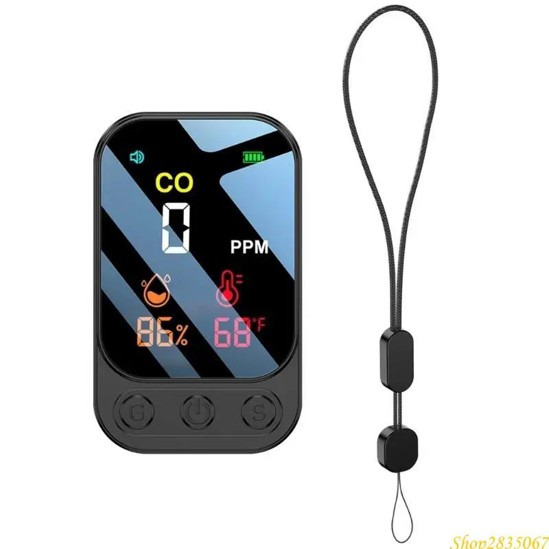 Easy Carry Carbon Monoxides Detectors Small CO Monitors ABS for Homes Travel Hotel 831F