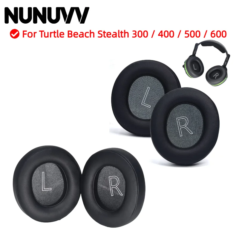 

NUNUVV 2 шт./пары кожаные пенопластовые наушники для Turtle Beach Stealth 300/400/500/600, сменные амбушюры для гарнитуры