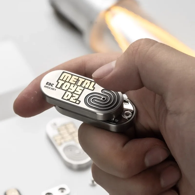 (Pre Sale)Dz.2025 New Greedy Snake TOPB Inlaying Technology Mechanical Metal EDC Fingertip Push Plate Decompression Desktop Toy