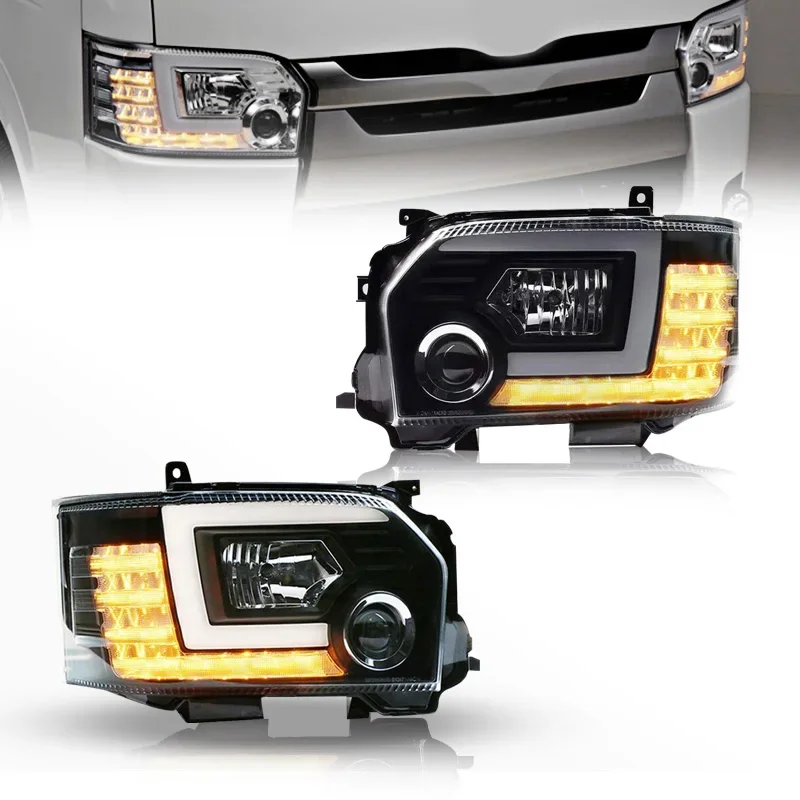 Archaic New Arrival Led Auto Front leuchte für  Hiace 200 Serie 2004-2019 Scheinwerfer mit dynamischem Lauflicht DRL Schei