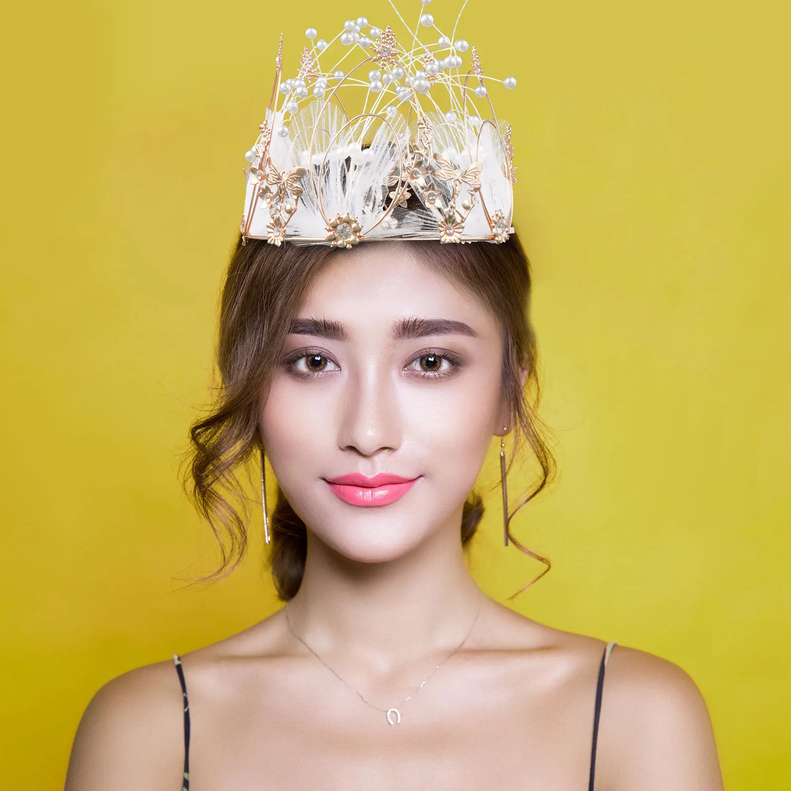 1 قطعة تاج جميل كعكة الديكور جوفاء الدانتيل تصميم الإبداعية الزفاف حفل زفاف كعكة توبر زينة رائعة