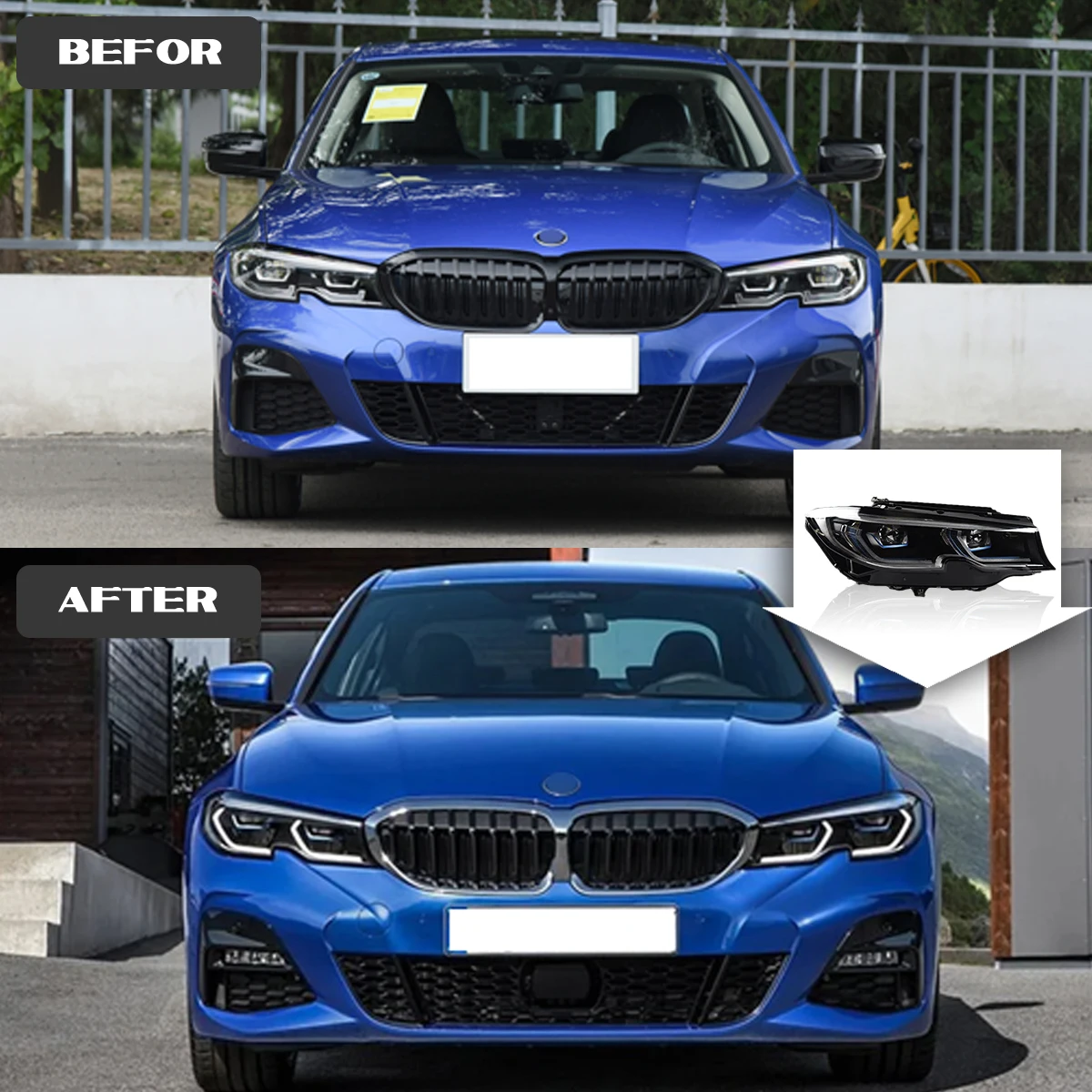 2019-2022 BMW 3 시리즈 G20 G28 헤드라이트 어셈블리 LED 프로젝터 렌즈 전조등용 TYPY 자동차 라이트