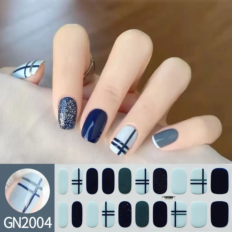 DIY Nail Stickers 20 Finger Adhesive Nail Sticker Full Paste With Package And Nail File