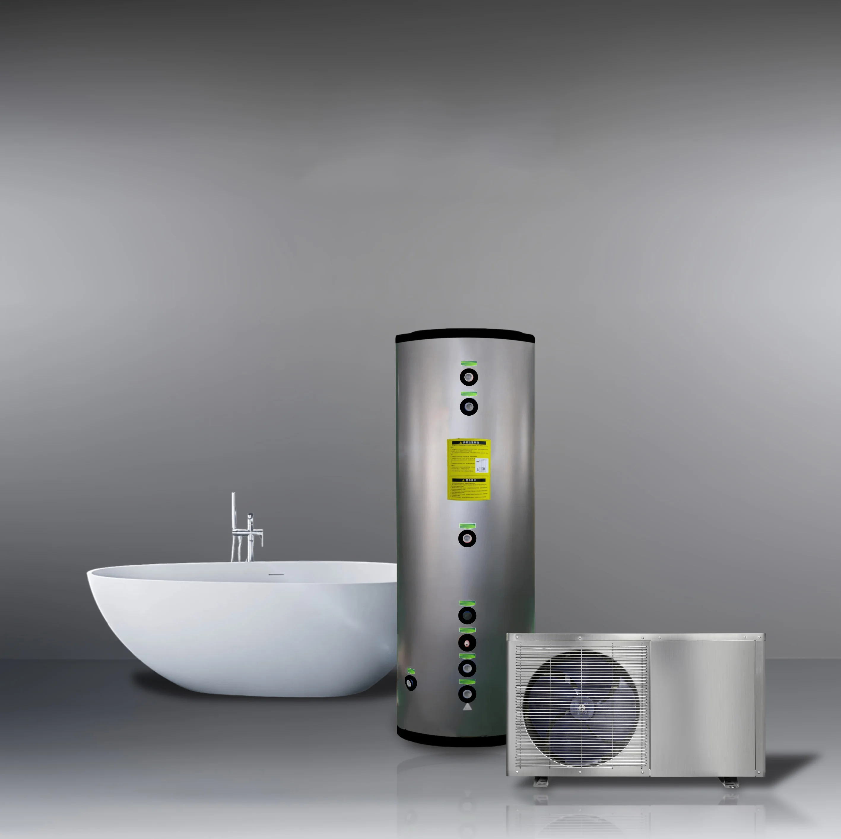 

Hot Water Supply Low Energy Cost High Efficiency Commercial Use Stainless Steel Tankless Air Source Heat Pump Water Heater Air