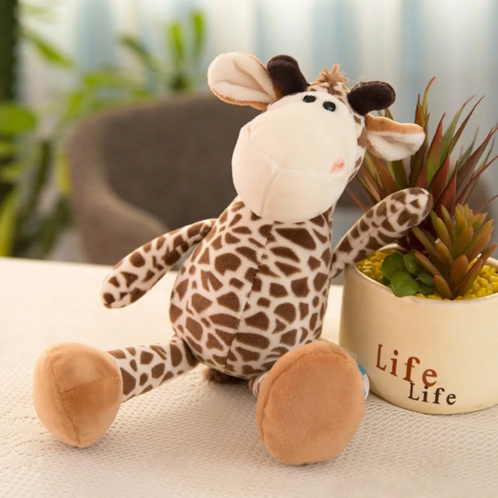

Comfort Toys Simulation Giraffe Toys Lion Tiger Monkey Stuffed Comfortable 35cm Forest Animal Doll Birthday Christmas