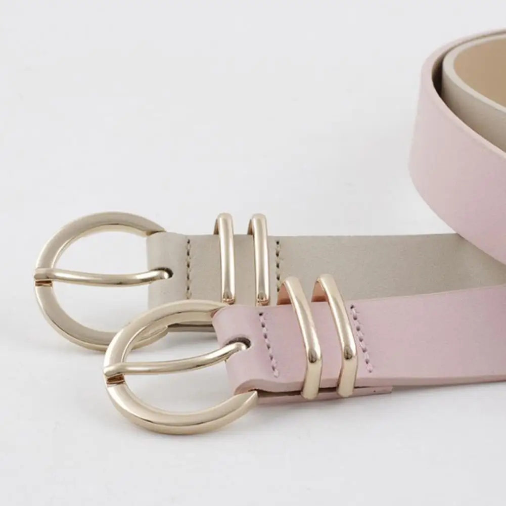 

2026 Women Imitation Leather Belt Faux Leather Belt Adjustable Women’s Imitation Leather Belt Versatile Solid Color for Jeans